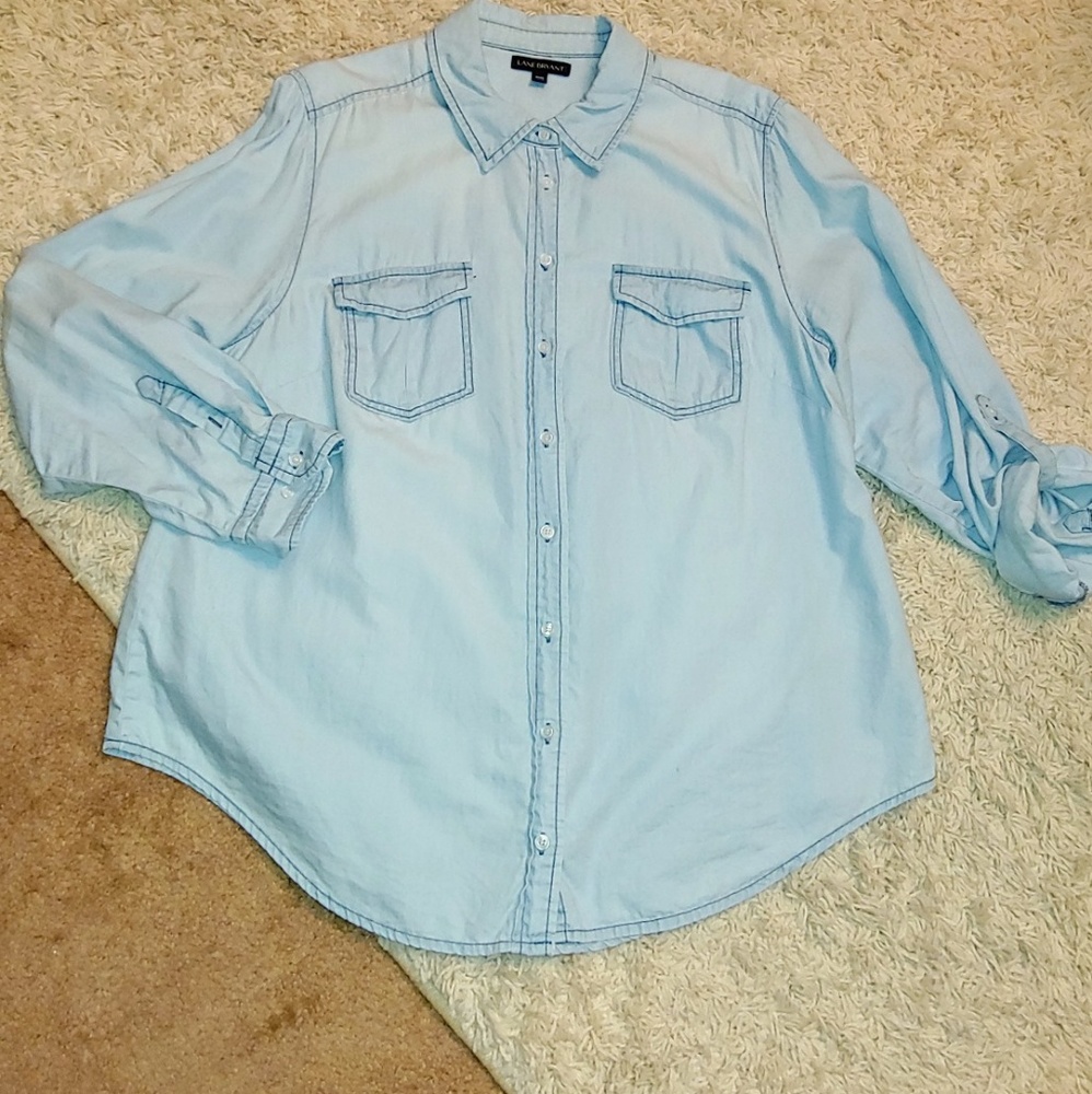 Lane Bryant Chambray Shirt 14/16